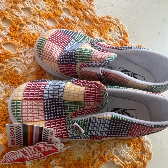 Vans Pride LGBTQ+ Slip On Multicolor Rainbow Low Top Shoes - Picture 2 of 5